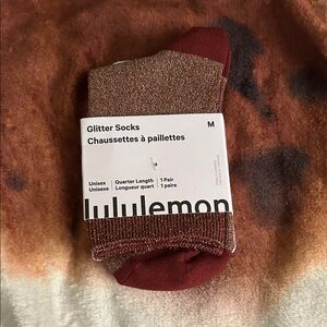 lululemon athletica Glitter Socks - Burgundy and Gold